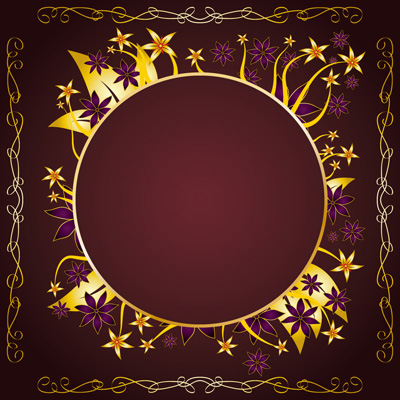free vector Gold lace vector